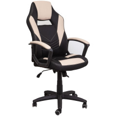 Кресло поворотное TIGER, черный/бежевый
