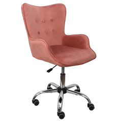 Кресло поворотное BELLA, велюр/медный