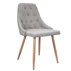 Стул LARA, светло-серая ткань1701-26/дуб