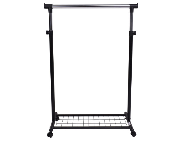 Стойка для одежды FLORA, с сеткой, (черная)