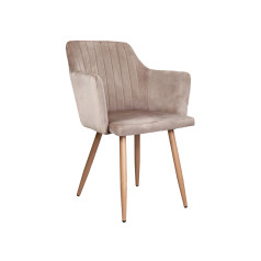 Стул BRIT, бежевый велюр HLR-08/дуб