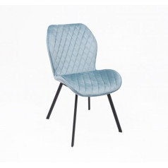 Стул HARVEY, голубой велюр G062-43/черный