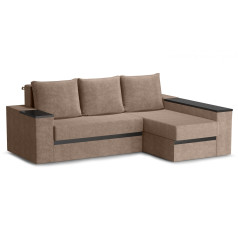Диван угловой Браун" угол ПР "Г" ткань Nevada Latte"