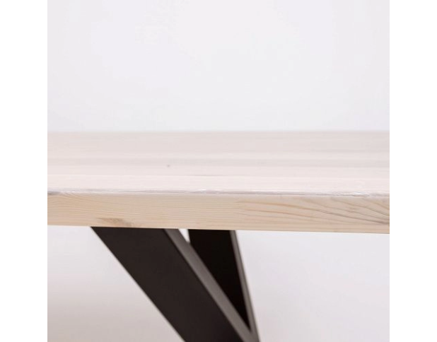 Стол КАТМАЙ, 160*85*75, дуб беленый/черный (ПР-2 DSW (02) ХН-80/20)