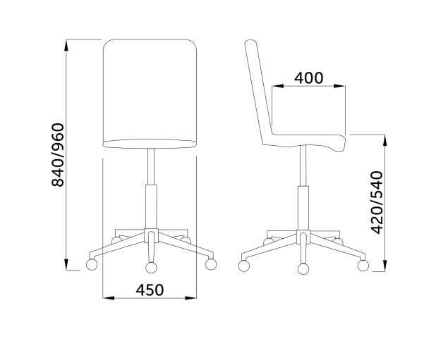 Стул FIJI, поворотный, (серый JH09-07/хром)