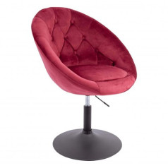 Стул барный PARIS, (винный велюр HCJ-35/черный)