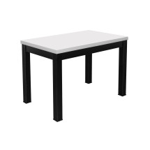 Стол раздвижной BLACK, 1100(1490)*670*760, (белый мат)