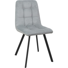 Стул ФИН Светло-серый CAMARO 09/Черный, ткань