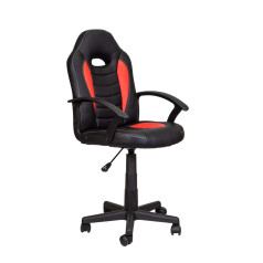 Кресло поворотное RACE, красный+черный