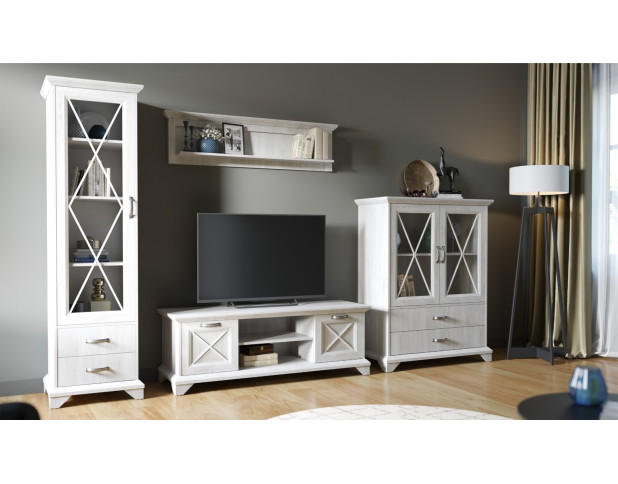 Тумба ТВ Лорена Бетон пайн белый