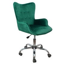Кресло поворотное BELLA, велюр/темно-зеленый