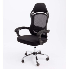 Кресло поворотное KYLE, ткань/сетка, черный