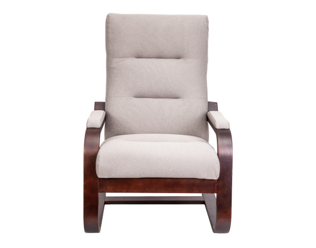 Кресло Leset Оскар, Орех текстура, ткань Milos 09 (серый)