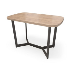 Стол Мюнхен (Л), Дуб Табачный Крафт \ Опора чёрный муар, 1600*800*750