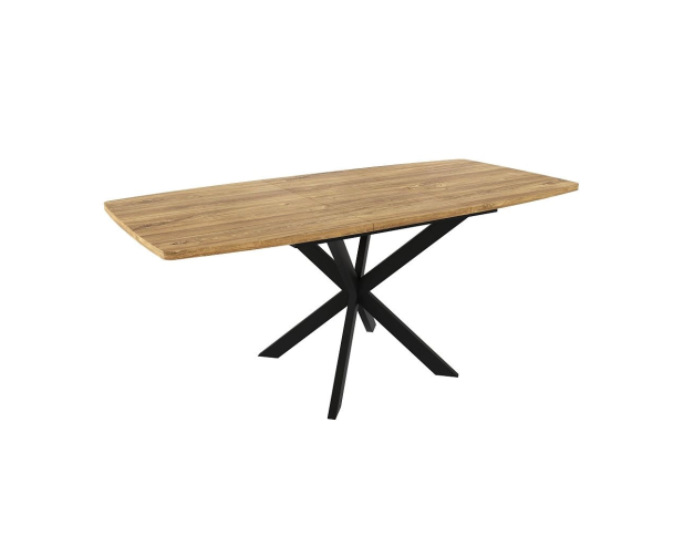 Стол TWIST раздвижной, 130(170)*80*75, Дуб Галифакс/Черный