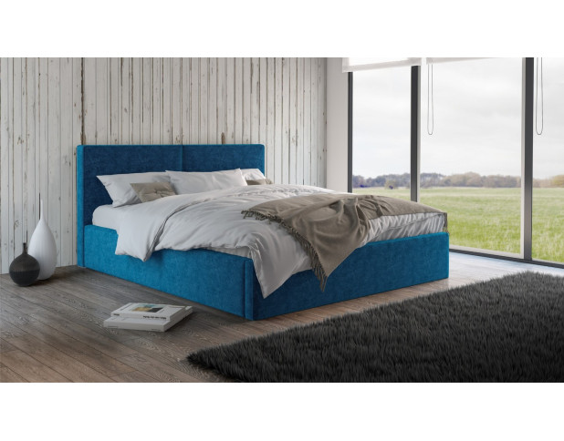 Мягкая кровать Фернандо 140 Antonio blue (подъемник)