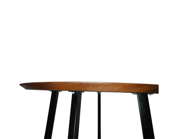 Стол ЭЛЬБРУС, d100*74, дуб мореный/черный (ПР-4 DSW (Т27) (02) КС-60)