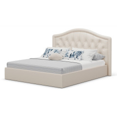 Мягкая кровать Элизабет со стразами 180*200 (подъемник) Pearl shell