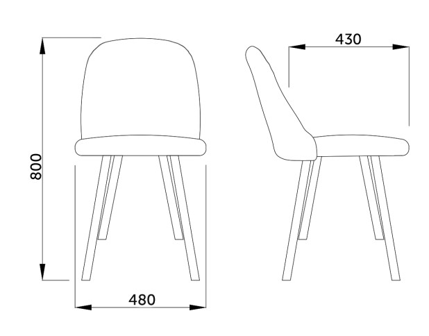 Стул HONNOR, светло-розовый велюр HLR-39/дуб