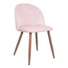 Стул HONNOR, светло-розовый велюр HLR-39/дуб