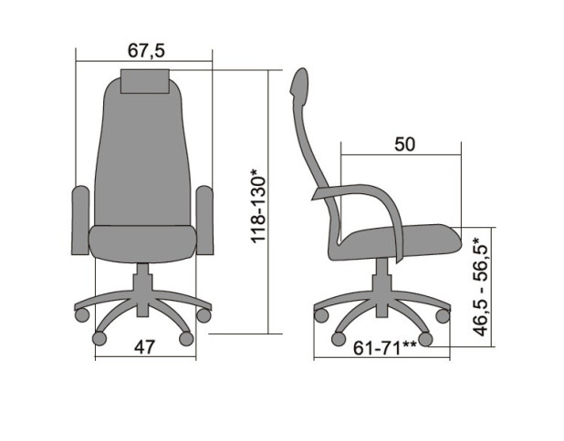 Кресло SU-BP-8, ткань/сетка, темно-серый (PL)