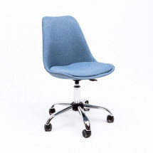 Кресло поворотное SHELL, ткань, (голубой)