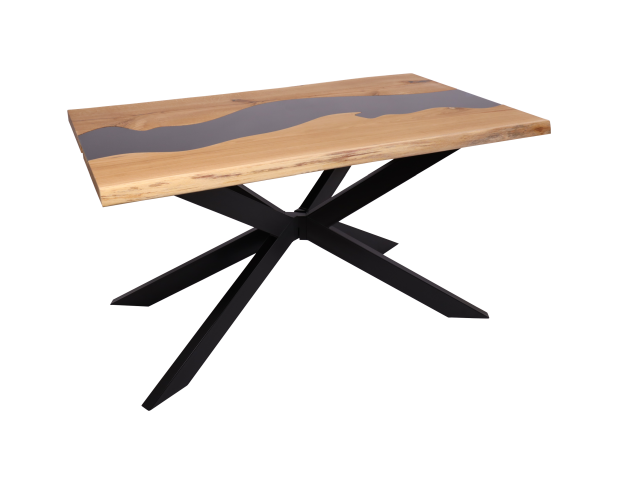 Стол БАЗАЛЬТ, 140*80*75, дуб мореный/черный (ПрС Ст Дуб (03) СЕ-80)