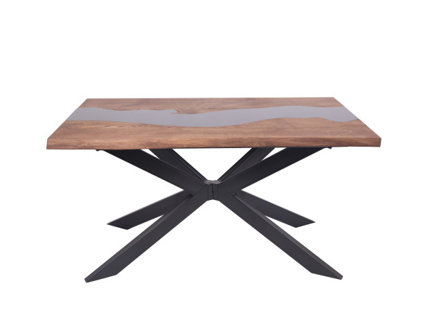 Стол БАЗАЛЬТ, 140*80*75, дуб мореный/черный (ПрС Ст Дуб (03) СЕ-80)