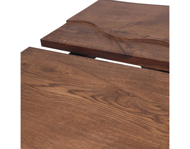 Стол БАЗАЛЬТ, 140*80*75, дуб мореный/черный (ПрС Ст Дуб (03) СЕ-80)