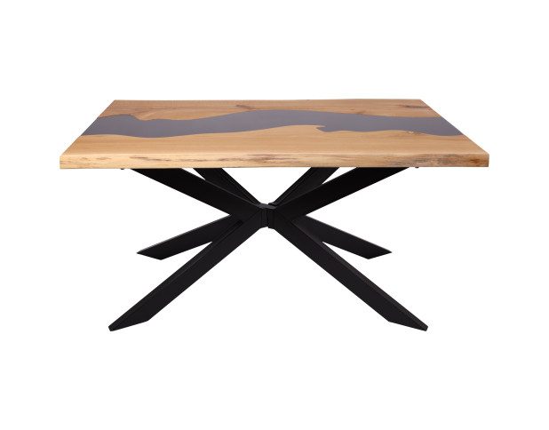 Стол БАЗАЛЬТ, 140*80*75, дуб мореный/черный (ПрС Ст Дуб (03) СЕ-80)