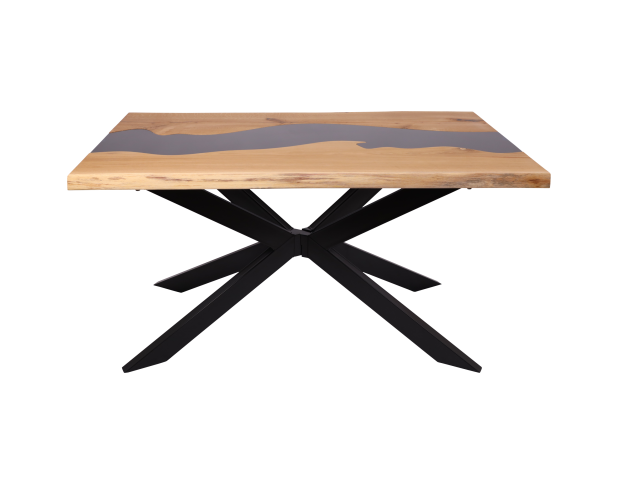 Стол БАЗАЛЬТ, 140*80*75, дуб мореный/черный (ПрС Ст Дуб (03) СЕ-80)