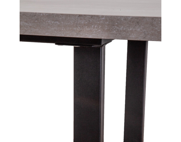 Стол Saber 120 раздвижной, 120(160)*80, Бетон светлый/Черный