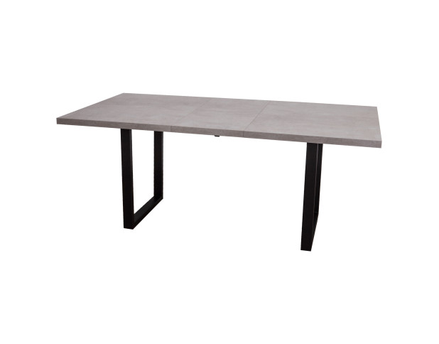 Стол Saber 120 раздвижной, 120(160)*80, Бетон светлый/Черный