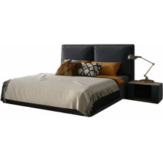 Мягкая кровать Эмилия 160 Atlanta/grafit (подъемник)