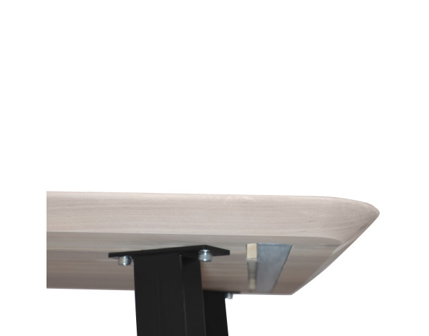 Стол МАЙОН, 130*80*74, дуб беленый/черный (ПР-2 DSW (Т27) (02) КС-60)