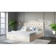 Мягкая кровать Элизабет 180 Pearl shell с пуговицами (подъемник)