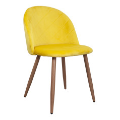 Стул HONNOR, желтый велюр HLR-40/дуб