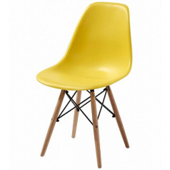 Стул KORD PP, желтый/дерево
