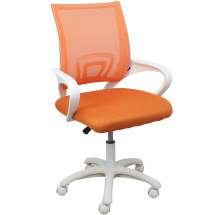 Кресло поворотное RICCI, WHITE (оранжевый)