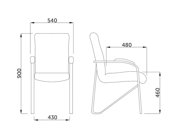 Стул конференционный SAMBA V-4 1.031