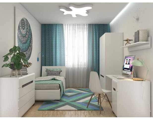 Стол письменный АЦТЕКА BIU1D1S/8/12