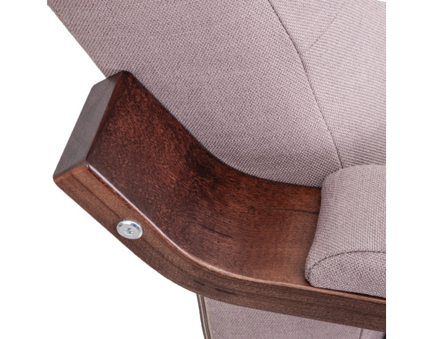 Кресло Leset Оскар, Орех текстура, ткань Melva 61 (какао)