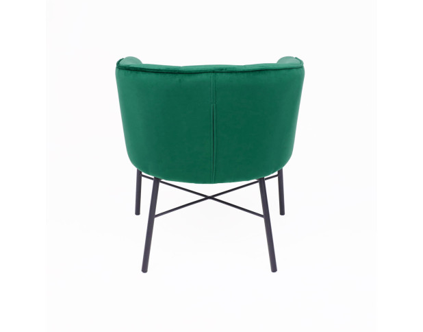 Кресло ALMOND, велюр, зеленый/черный