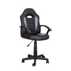 Кресло поворотное RACE, серый+черный