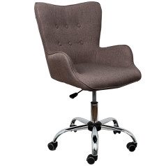 Кресло поворотное BELLA, ткань/коричнево-серый