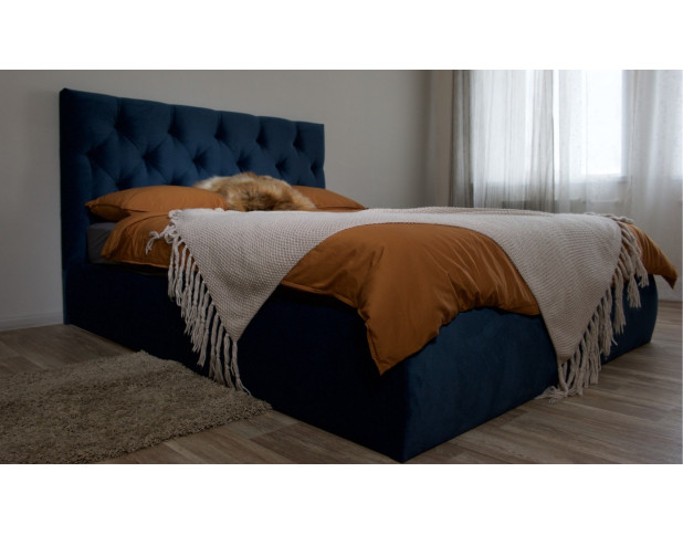 Мягкая кровать Бетти 160 lecco/ocean (подъемник)