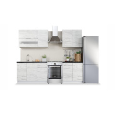 Кухня Равенна Тренд 2,0м (80/40) Дуб крафт Белый