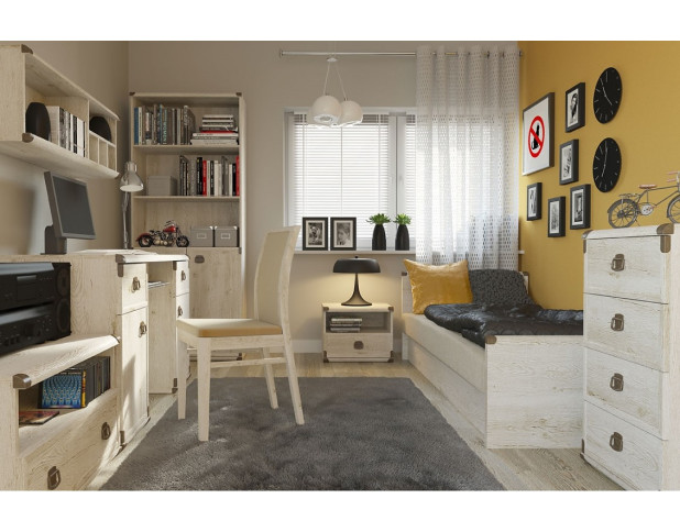 Кровать (каркас без основания) ИНДИАНА JLOZ/90 Сосна каньон