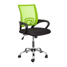 Кресло поворотное RICCI, CHROME (салатовый+черный)