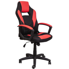 Кресло поворотное TIGER, черный/красный